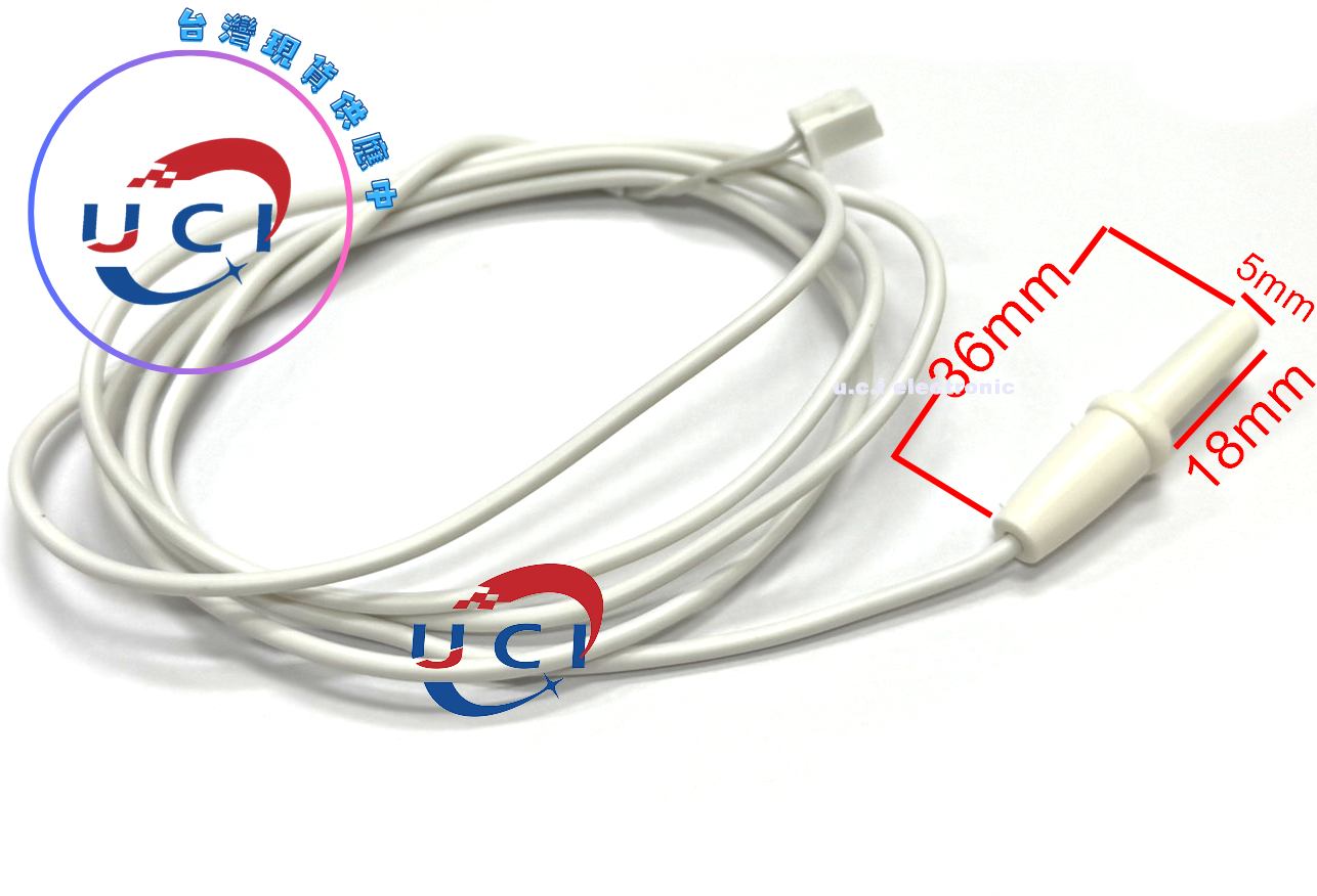 【UCI電子】(二QQ-1) T105 塑料防水溫度探頭 塑膠 ABS高精度溫度傳感器 10K/B3950 熱敏電阻 1米