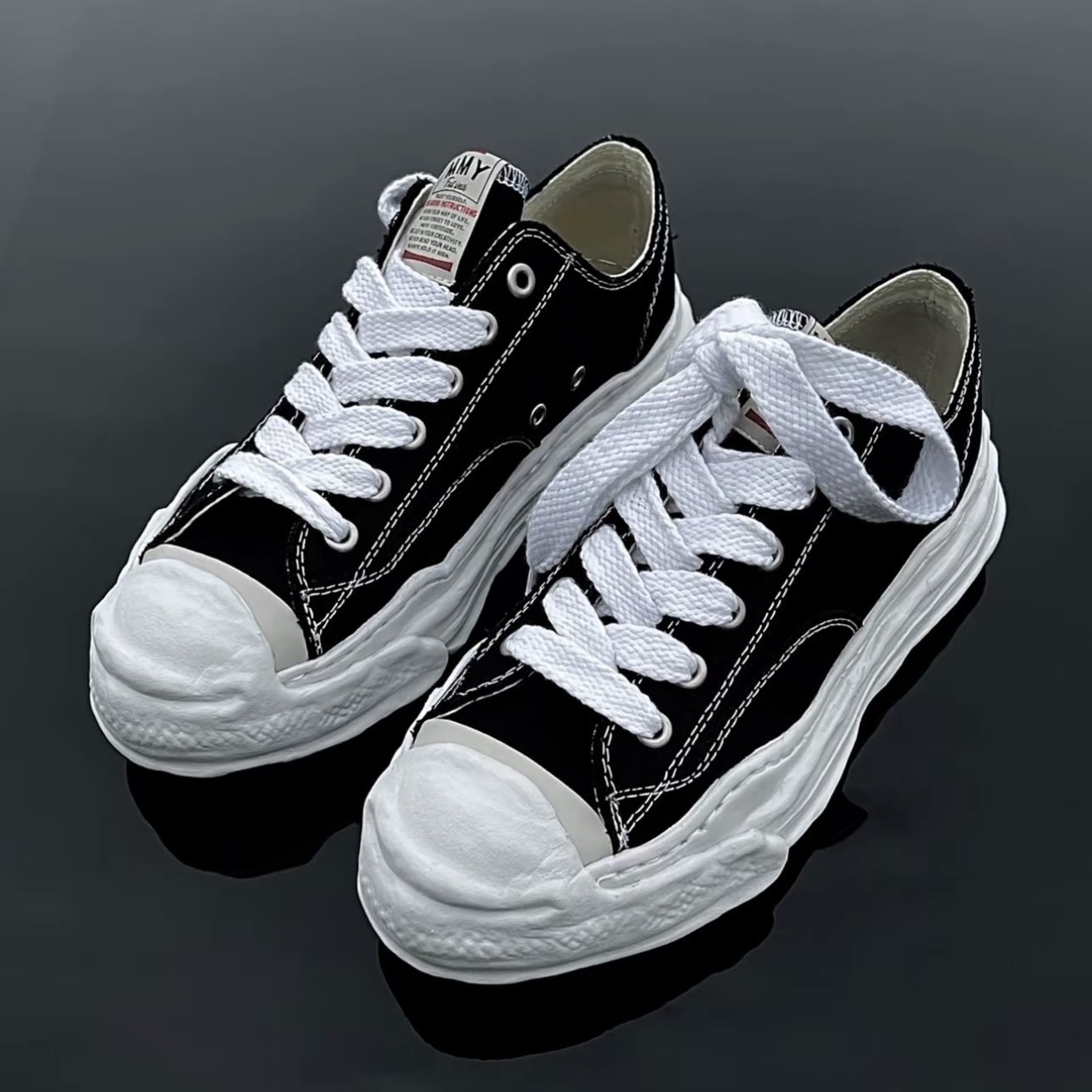 MAISON MIHARA YASUHIRO HANK CANVAS LOW 黑白 帆布 溶解鞋 男女 MMY A05FW702