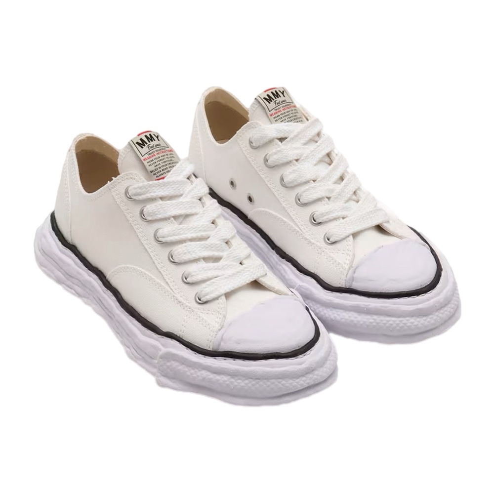 MAISON MIHARA YASUHIRO PTS23 CANVAS LOW-TOP 全白 溶解鞋 男女 MMY A11FW702