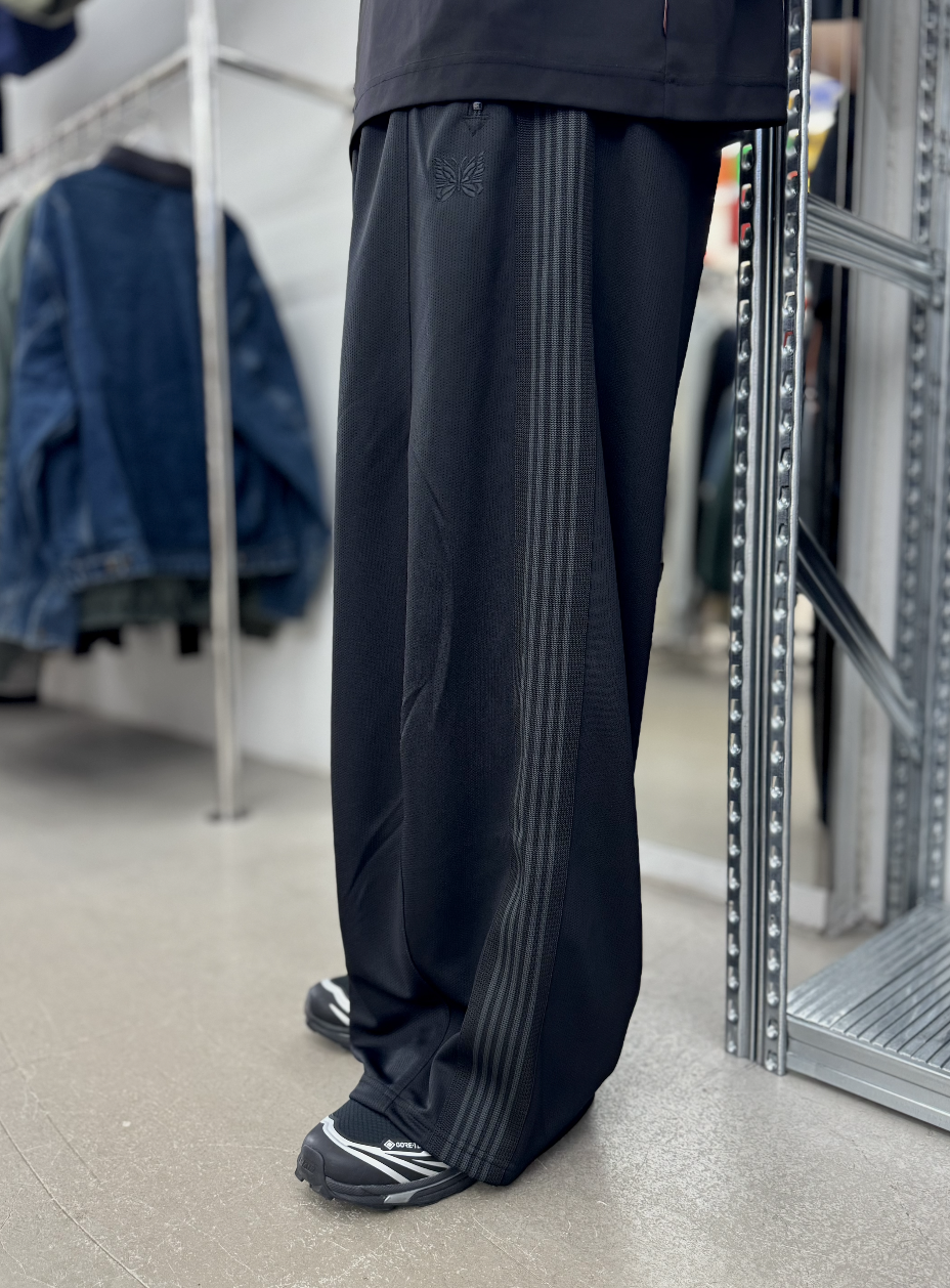 Needles x Studious H.D Track Pants Poly Mesh - Black