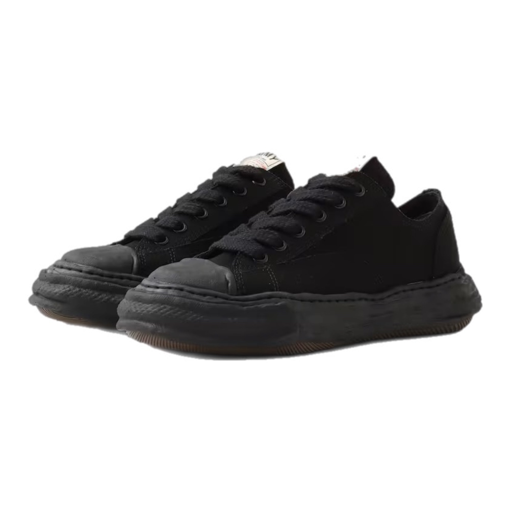 MAISON MIHARA YASUHIRO PTS23 CANVAS LOW-TOP 全黑 溶解鞋 MMY 男女 A11FW702
