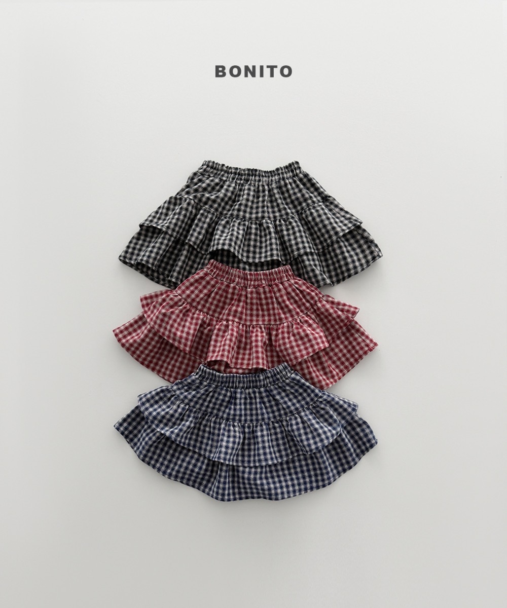 Bonito 格紋蛋糕褲裙 / 3色