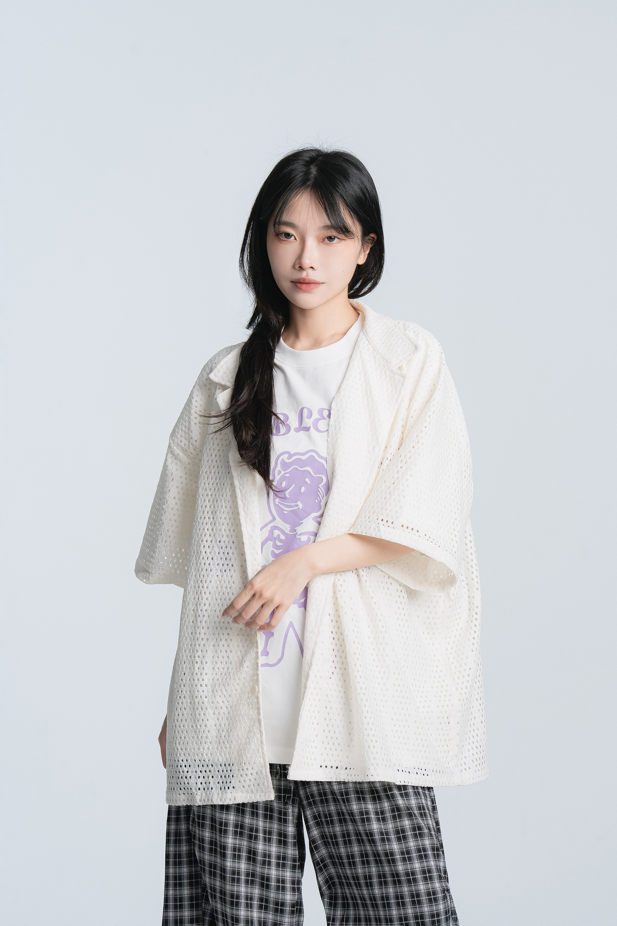 July｜日系古巴領洞洞短襯 3色