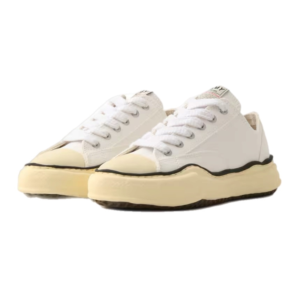 MAISON MIHARA YASUHIRO PETERSON LOW 白 黑線 奶油底 溶解鞋 MMY 男女 A09FW733