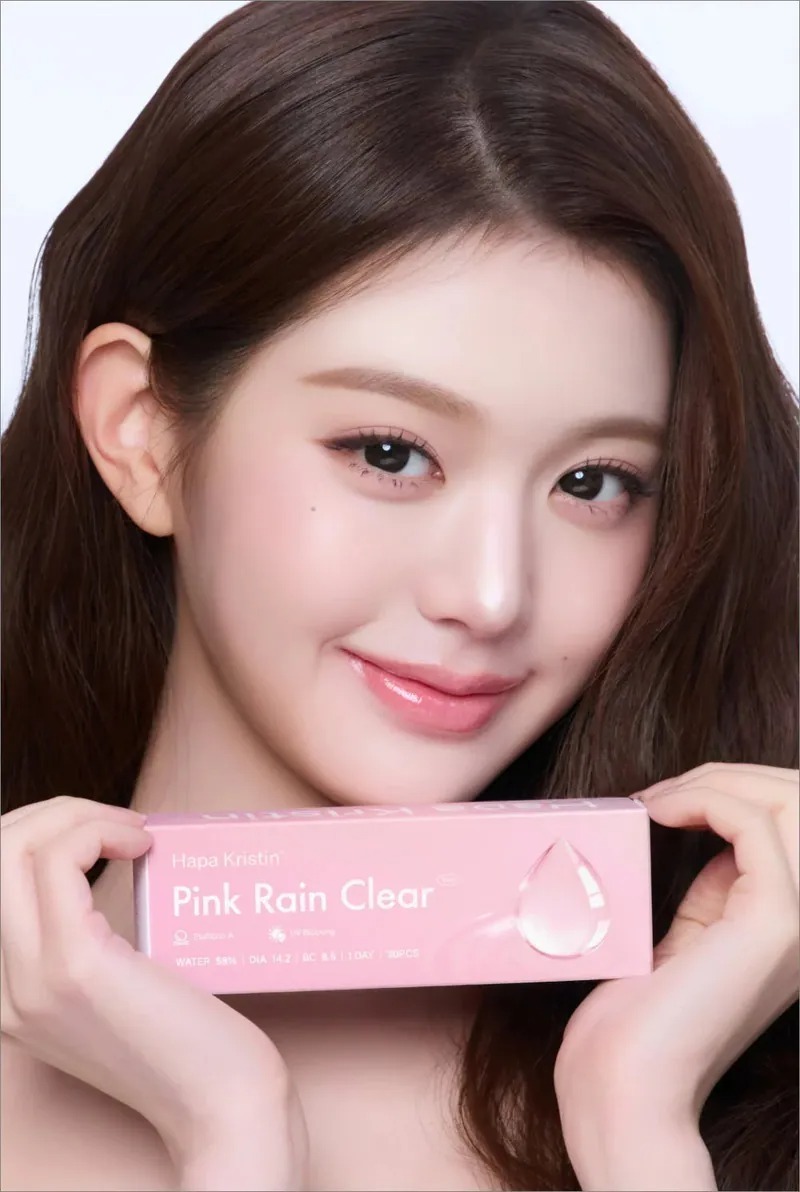 Hapa Kristin Pink Rain Clear 1 Day｜日拋透明隱形眼鏡｜每盒30片