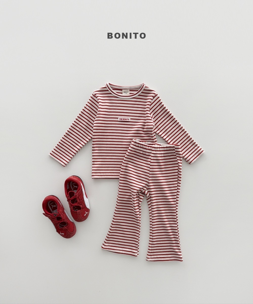 Bonito 條紋喇叭褲套裝 / 2色