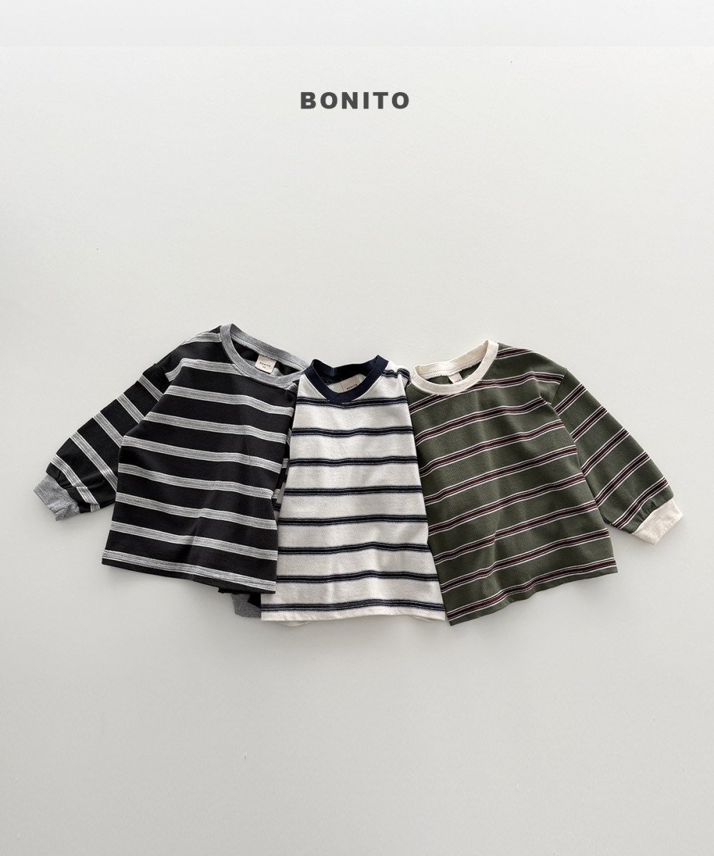 Bonito 條紋拼色 tee / 3色