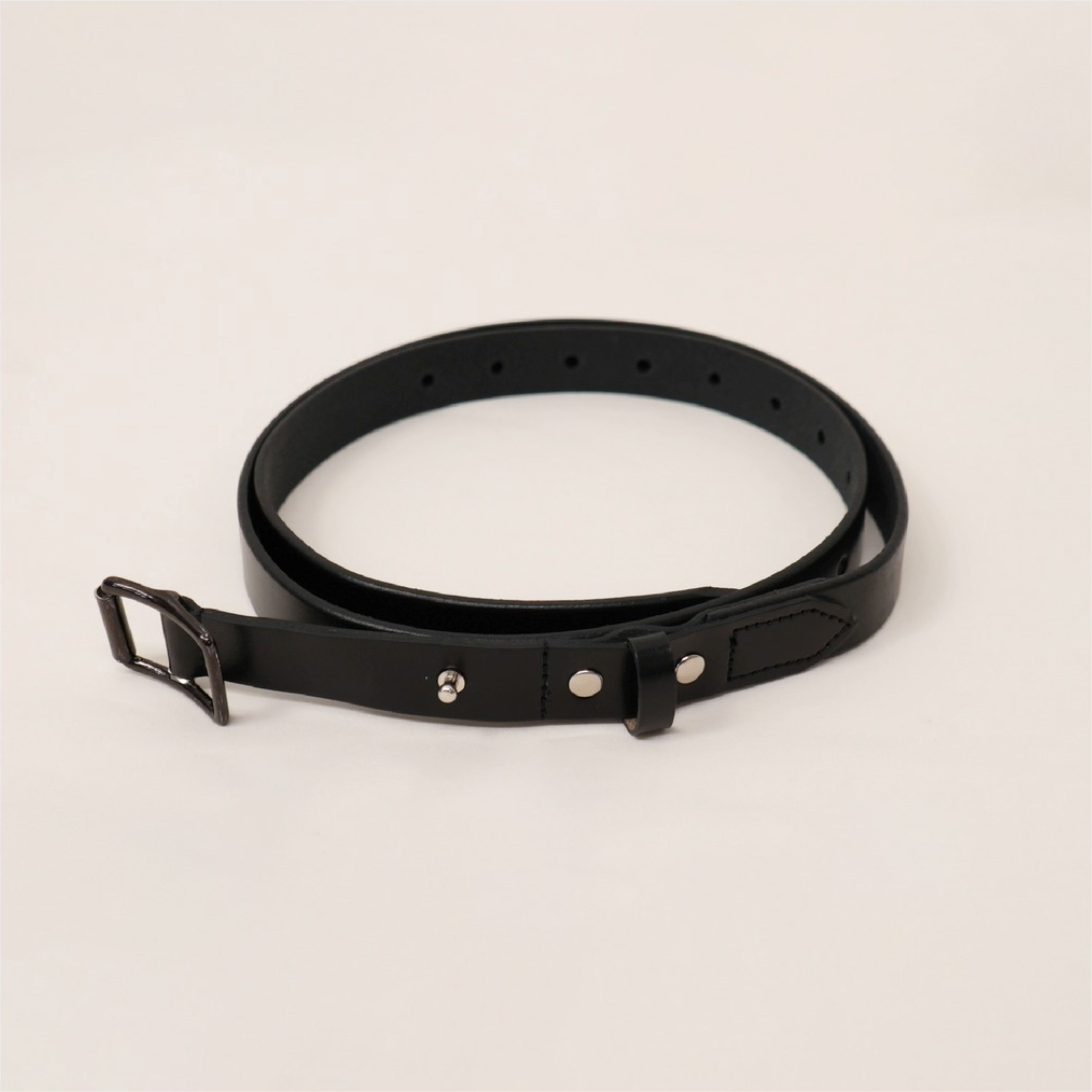 2026AW ANCELLM BUTTON STUD LEATHER BELT 牛皮 鉚釘 鈕扣 皮帶 腰帶 現貨 ANC-GD16