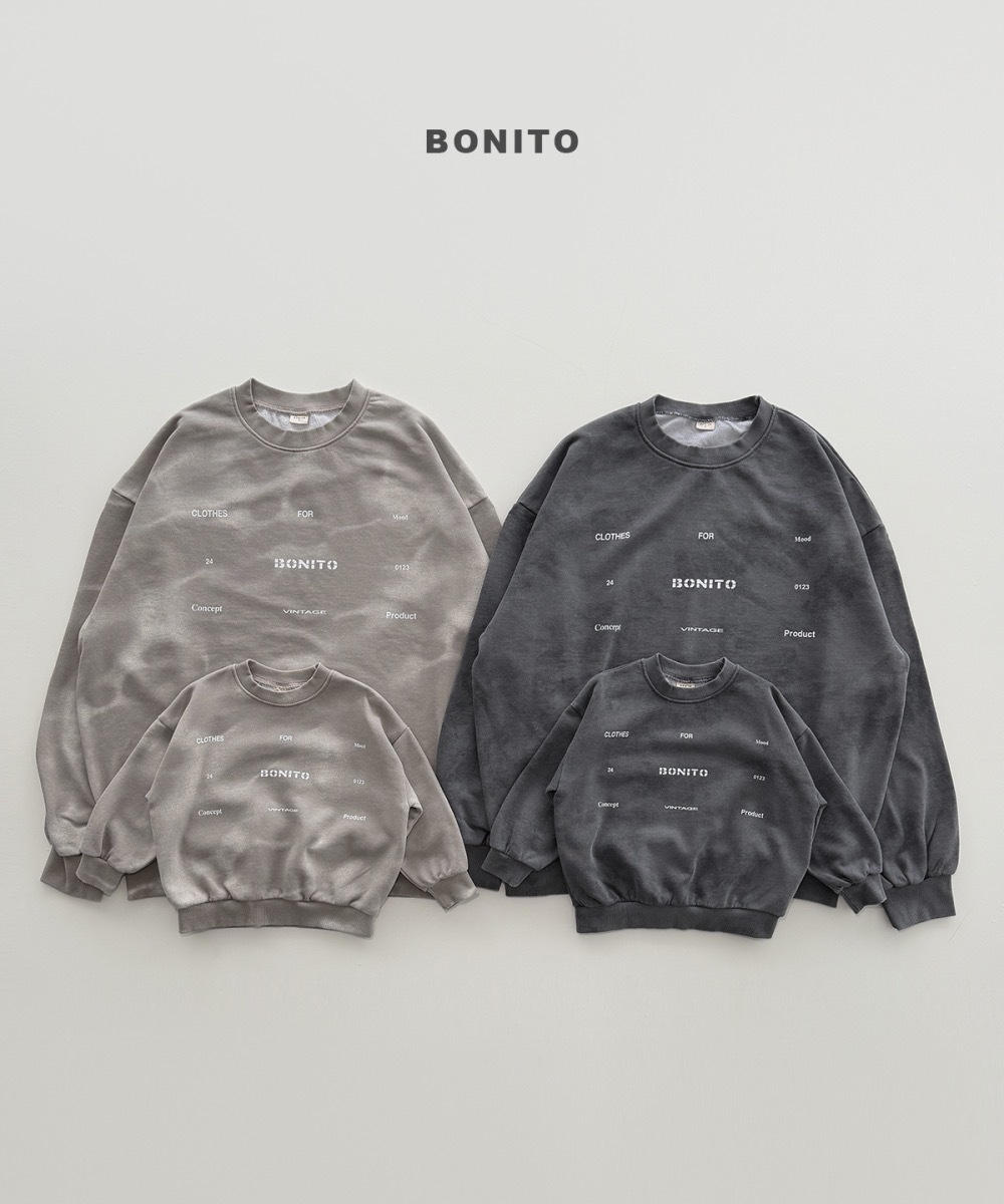 Bonito 仿舊水洗親子衛衣 / 2色 (mom)