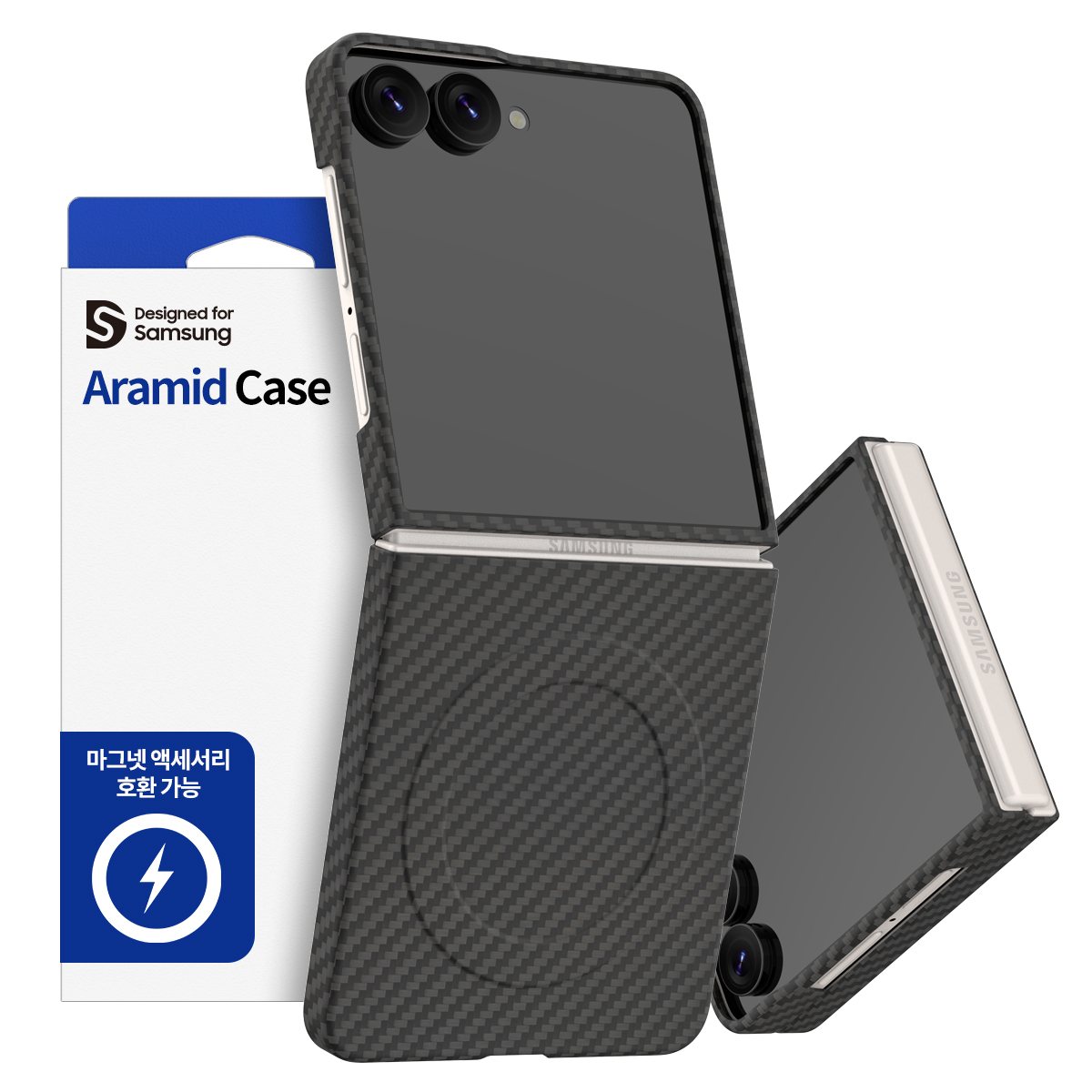 【韓國 Araree】Aramee M 碳纖 Aramid Carbon MagSafe 手機保護殼 Galaxy Z Flip 8 (原裝行貨)