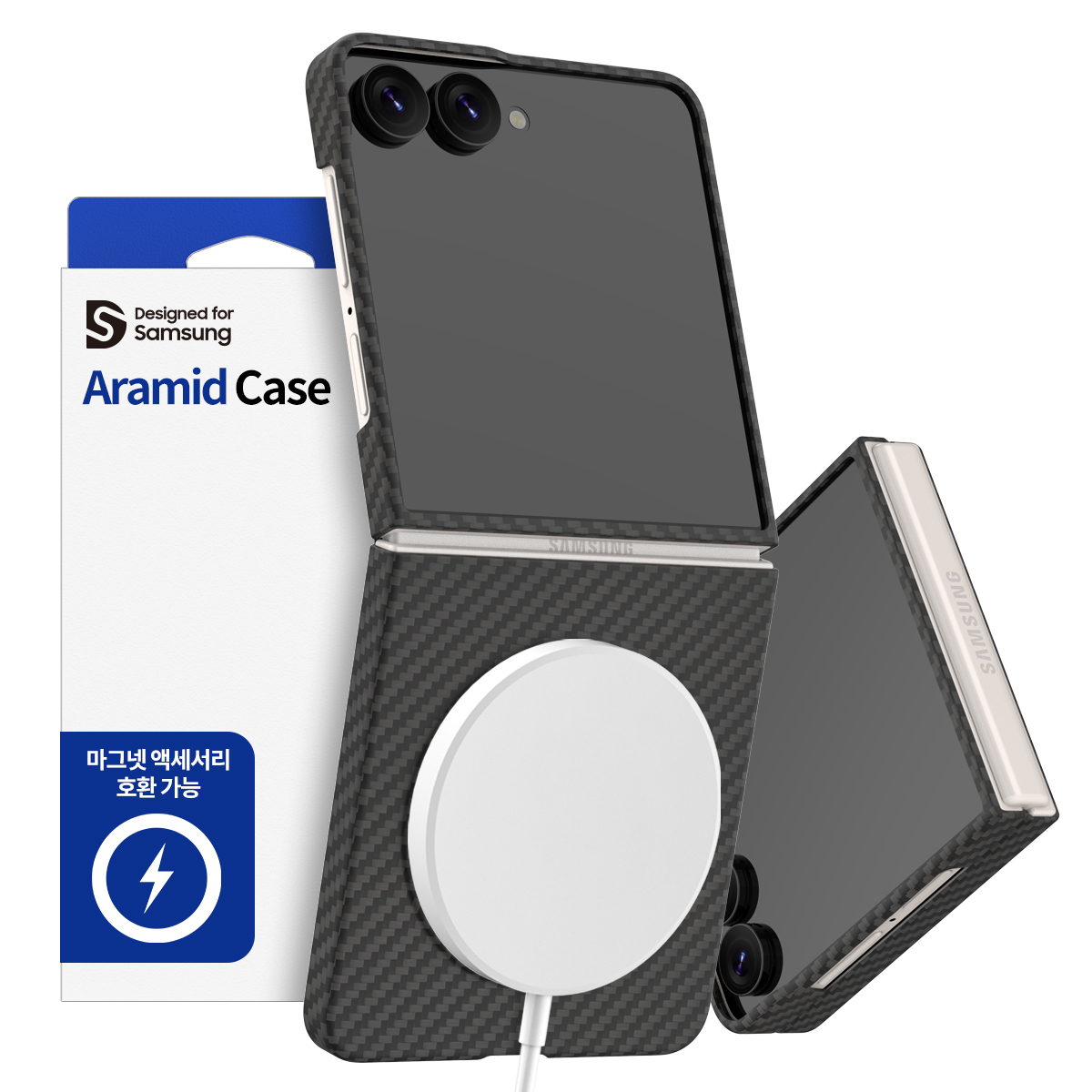 【韓國 Araree】Aramee M 碳纖 Aramid Carbon MagSafe 手機保護殼 Galaxy Z Flip 8 (原裝行貨)