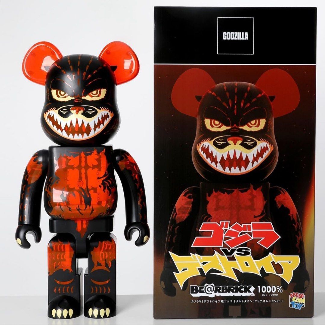 ( 開封品 ) MEDICOM TOY BE@RBRICK Godzilla VS Destroyer version Godzilla 哥斯拉 (Meltdown: Clear Orange Ver.)1000% 》