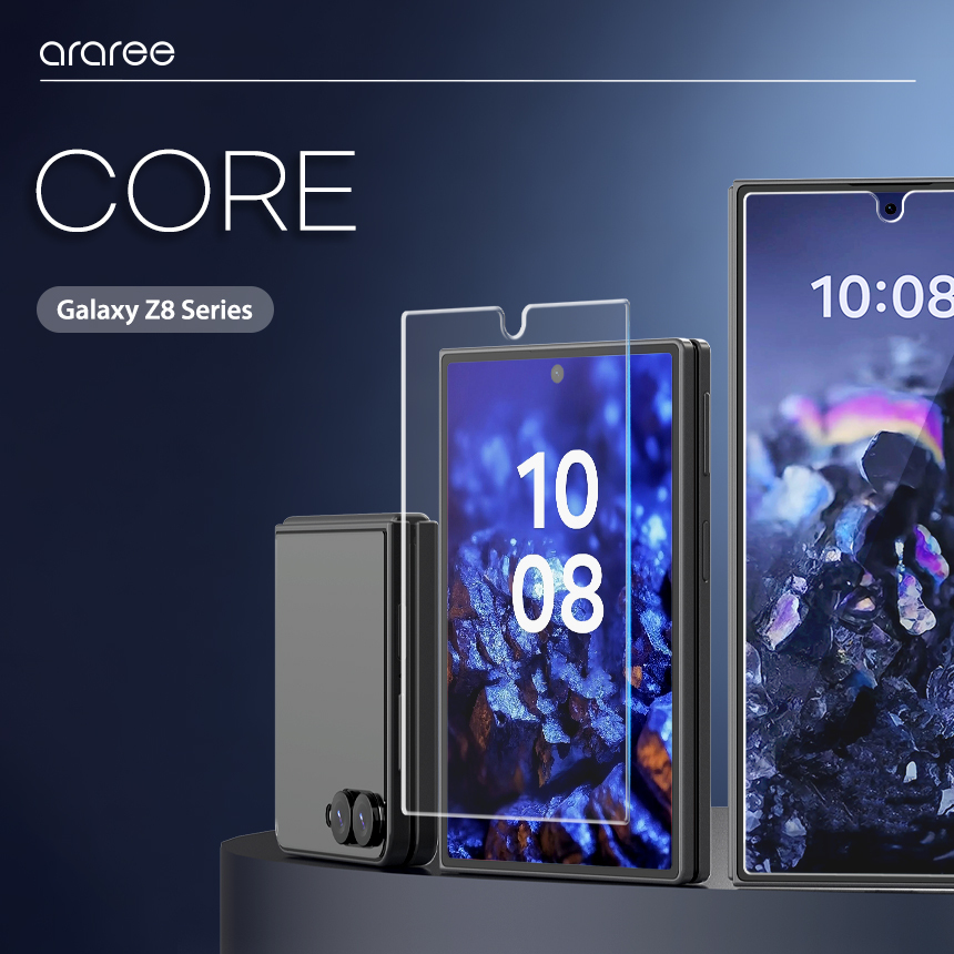 【韓國 Araree】Core 高高清鋼化玻璃保護貼 Galaxy Z Flip 8 (原裝行貨)