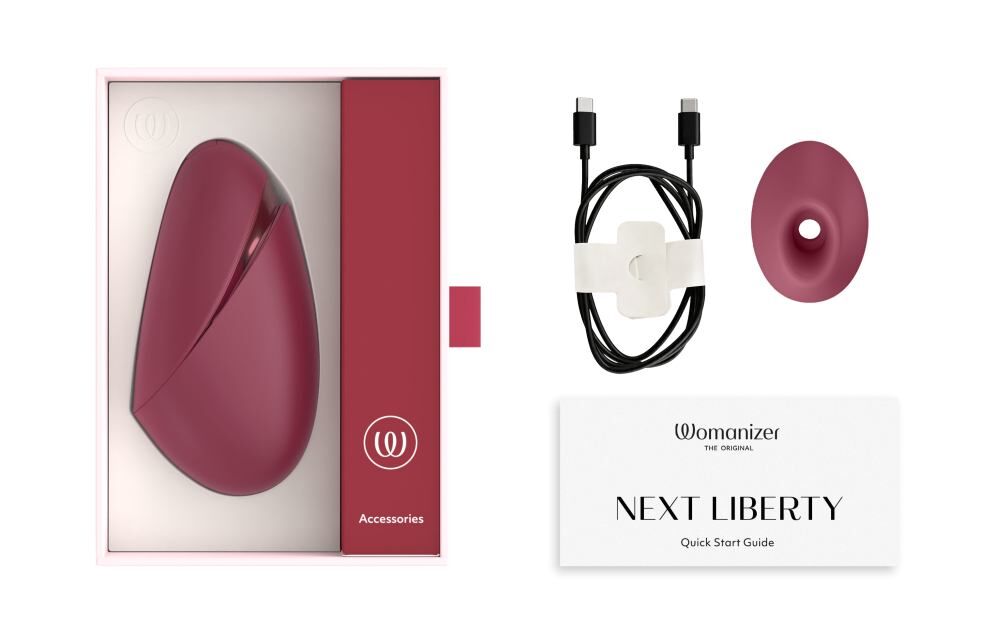 Womanizer - Next Liberty 3D Pleasure Air 陰蒂吸啜器 酒紅色