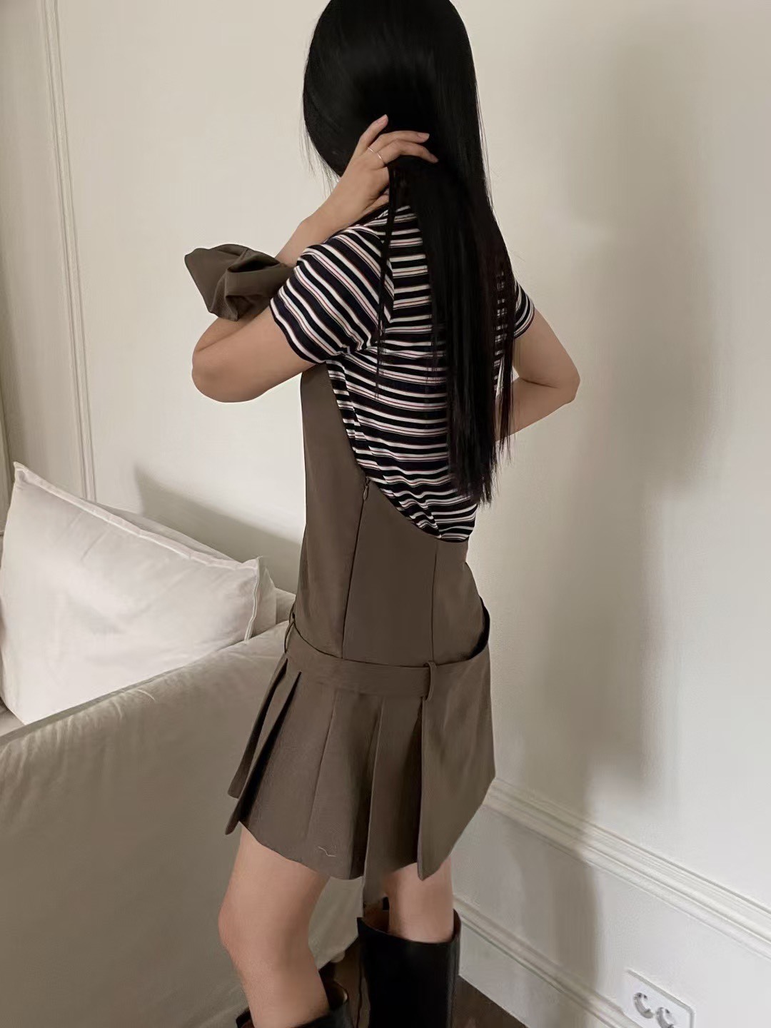 橫條基底短袖T