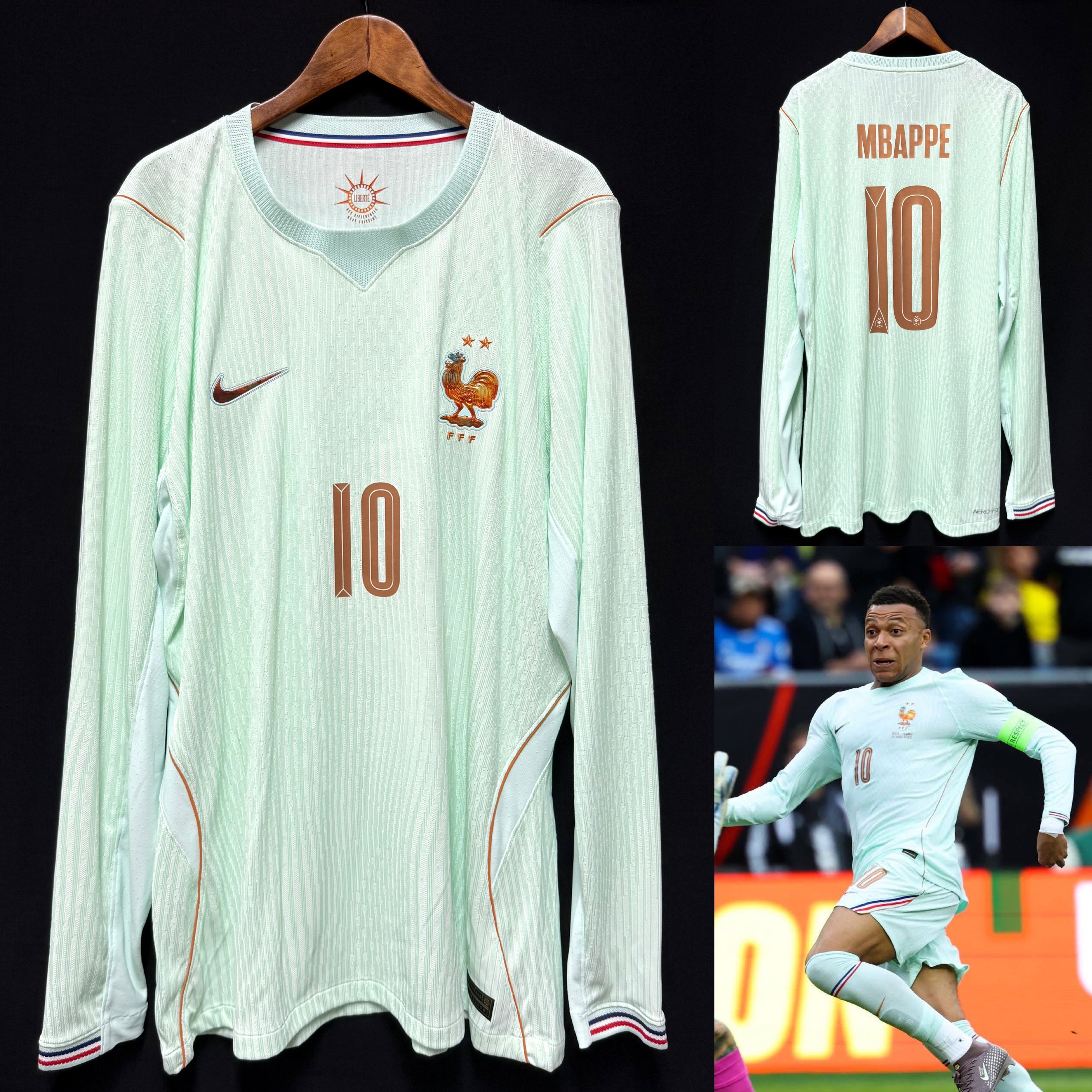 (Player Issue) France 2026 Nike L/S Away Player Issue Shirt #10 MBAPPE