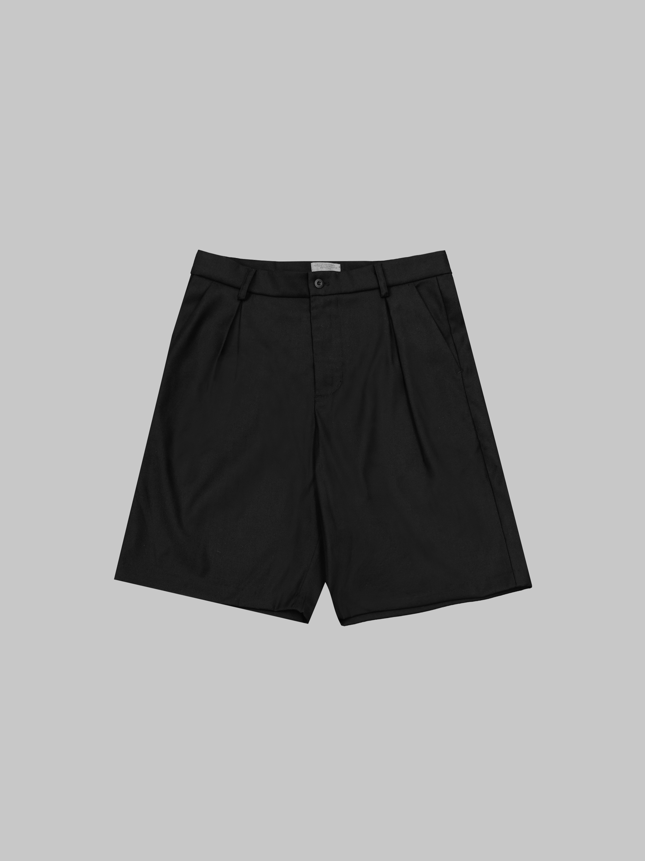 Anonymous Talking｜S26-P07 – Pleated Shorts (Black)