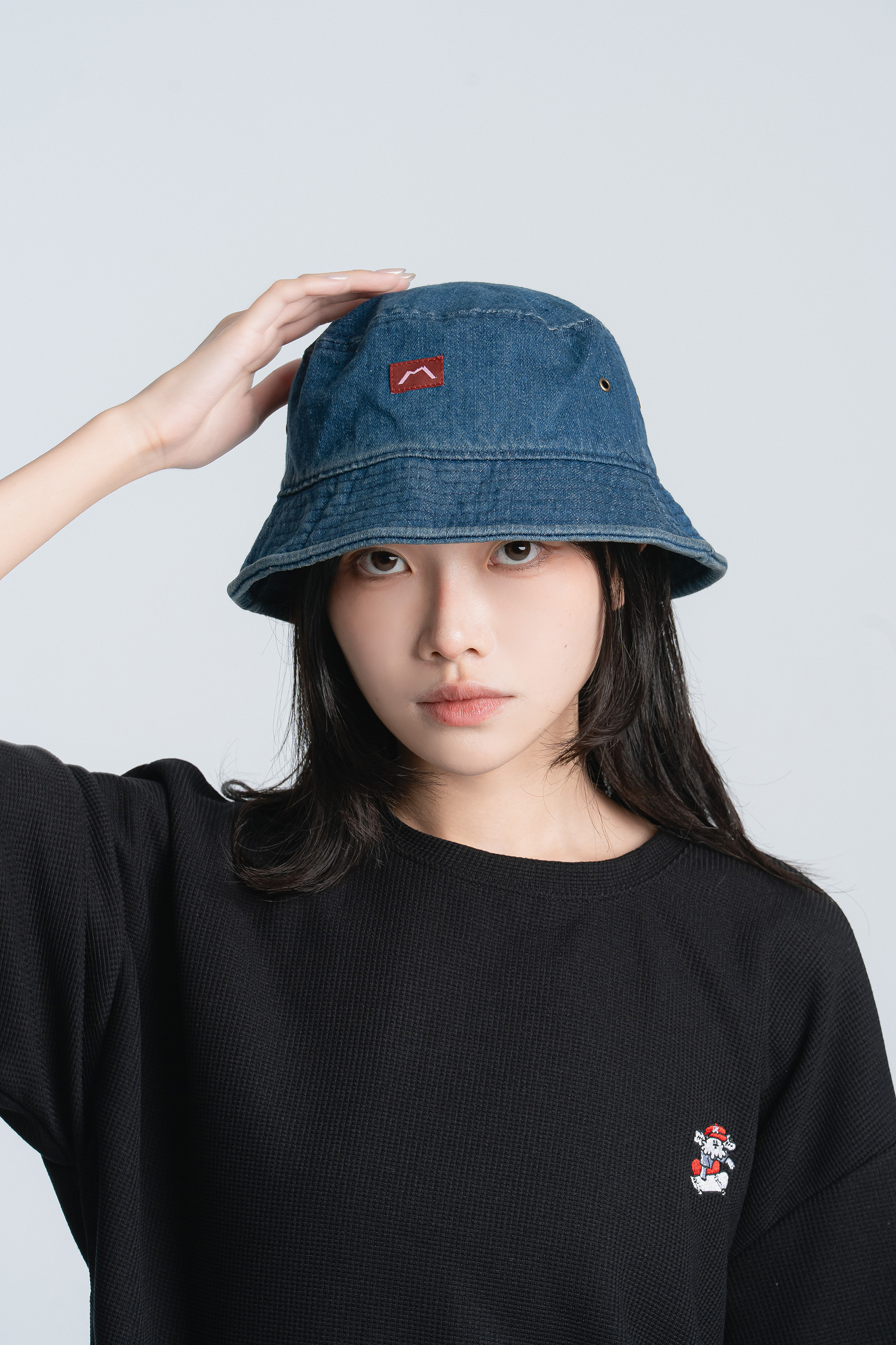 July｜小布標牛仔漁夫帽 2色