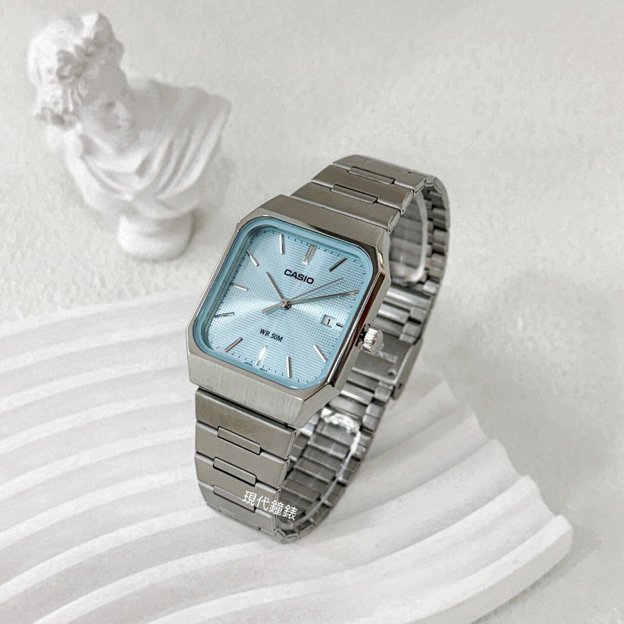 【CASIO 卡西歐】復古方形指針MTP-B185D-2A2 32.5mm 現代鐘錶
