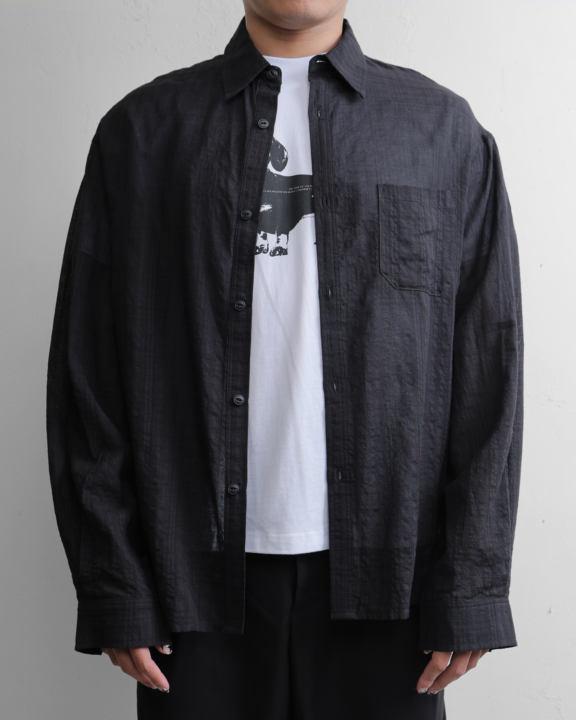 Anonymous Talking｜S26-LS02 – Long Sleeve Shirt (Black)