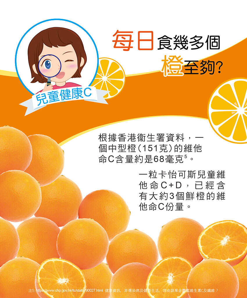 卡怡可斯 兒童維他命C+D咀嚼片 (100片裝) (EXP:2029.05)