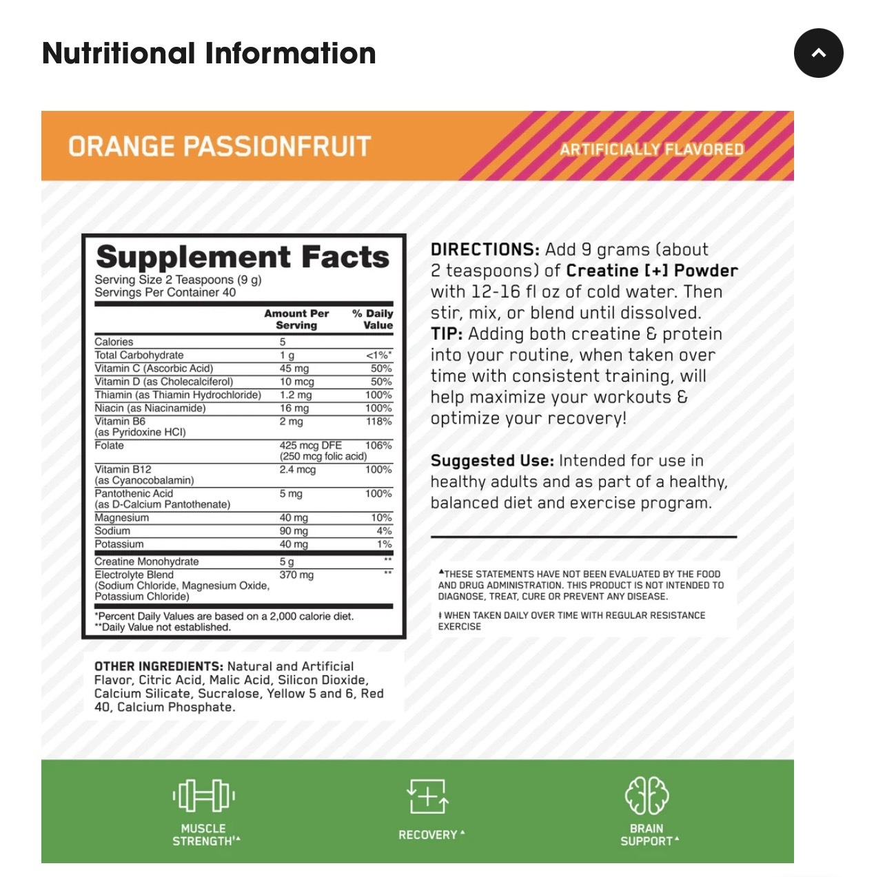 Optimum nutrition Creatine [+]