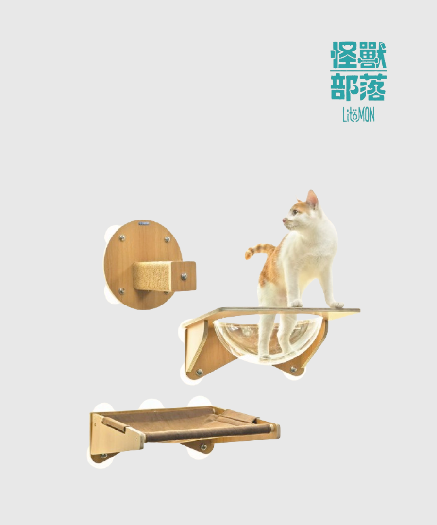 【怪獸部落】 漫步雲端 吸盤式貓吊床