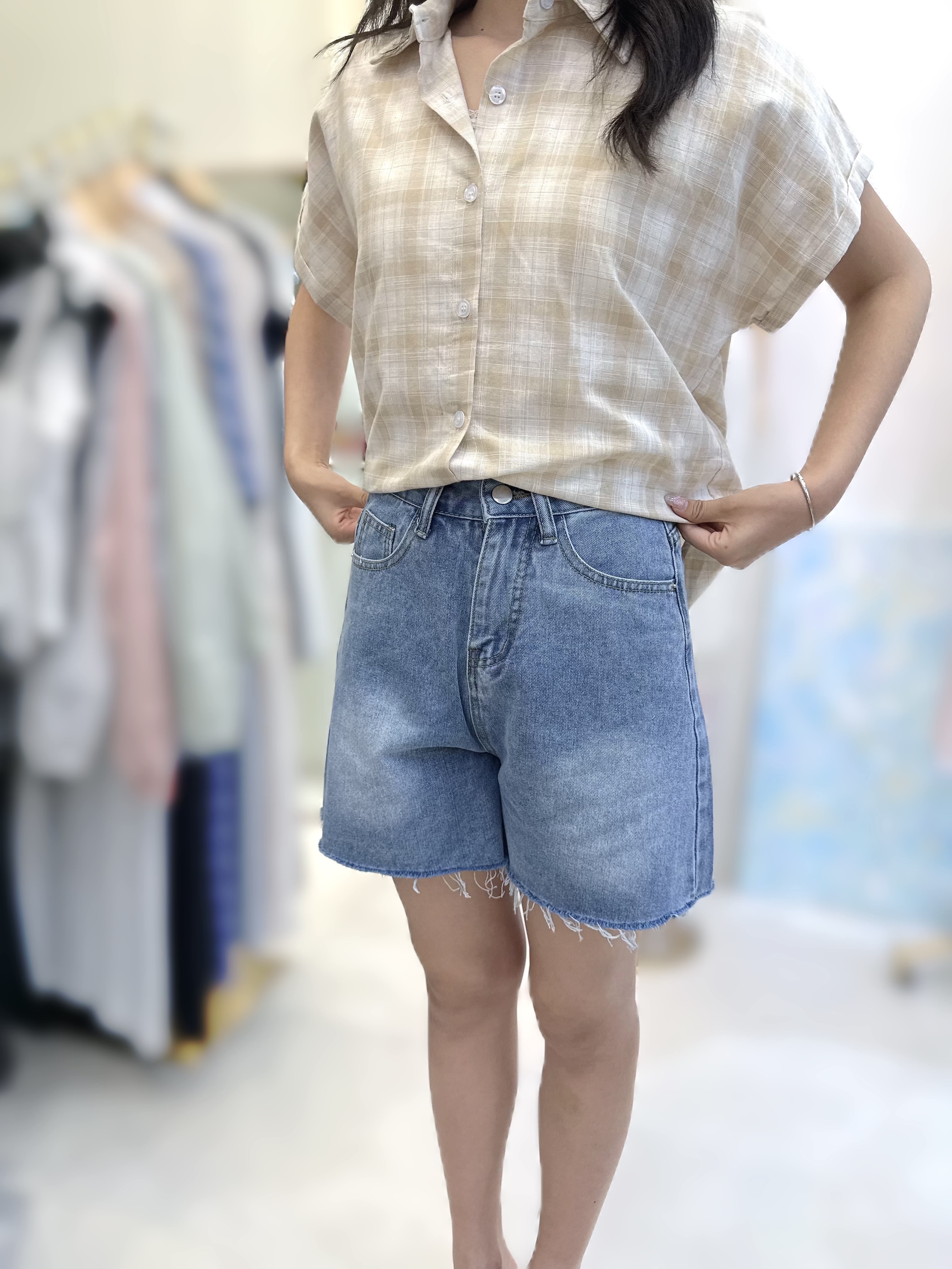 【限量】SY49 S: 腰26 HIP46 長17 / M: 腰27 HIP47 長17.5 / L: 腰28 HIP48 長18 $399