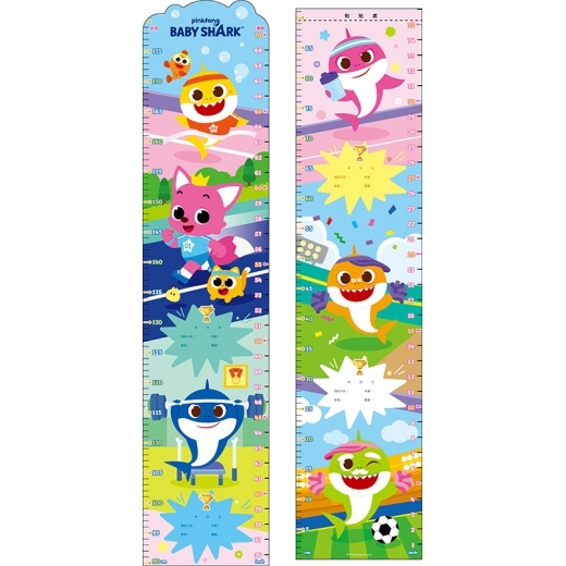 Baby Shark 碰碰狐 成長身高尺-附視力表 PF012C