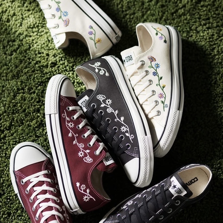 converse 小花朵刺繡 3色