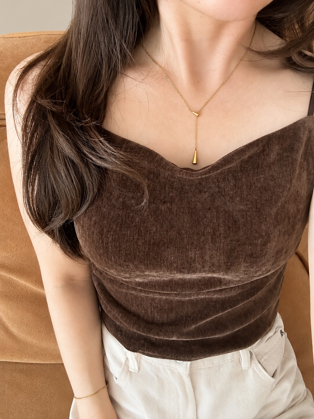SS drop tassel necklace