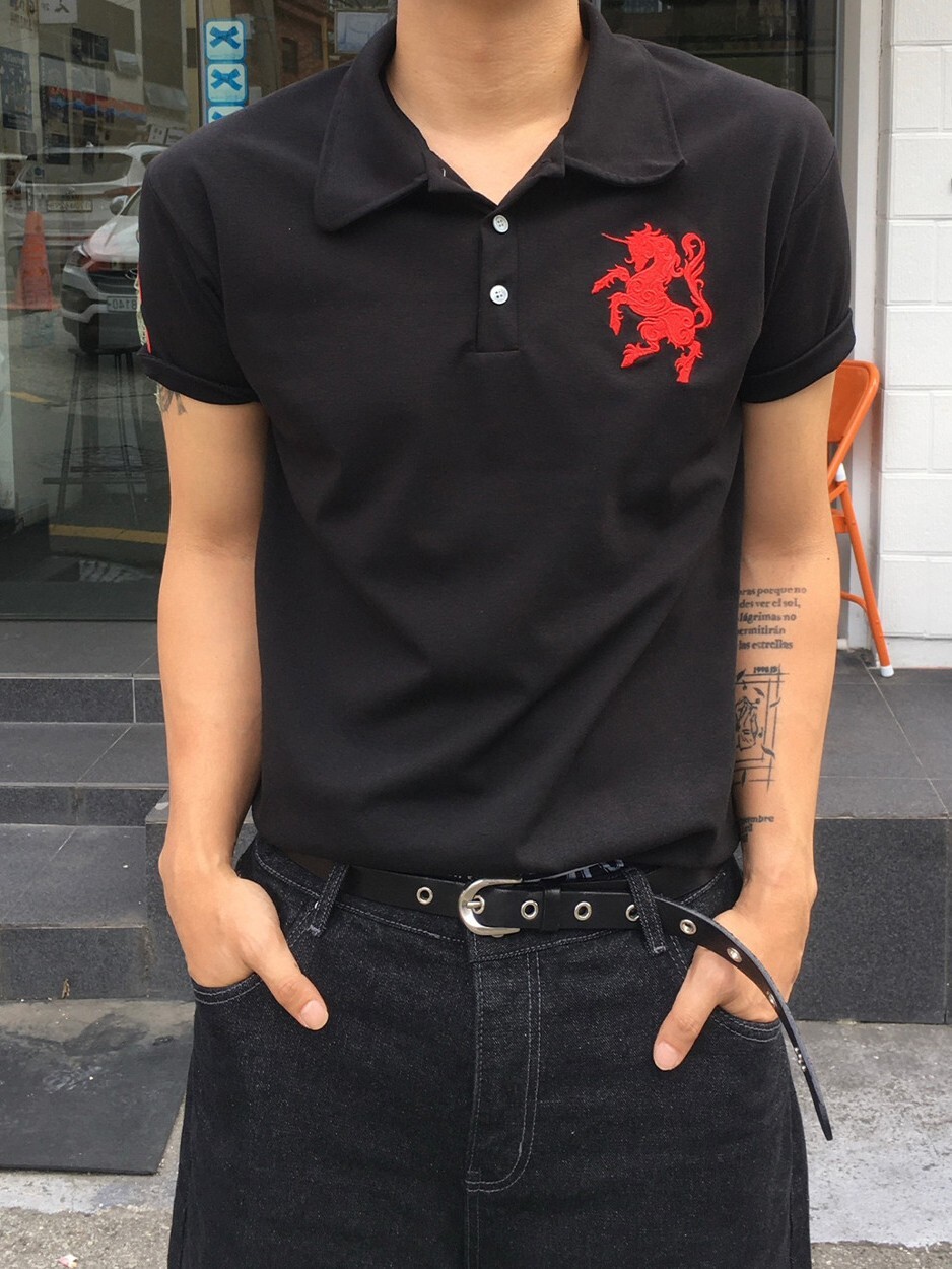 刺繡馬匹短袖POLO衫
