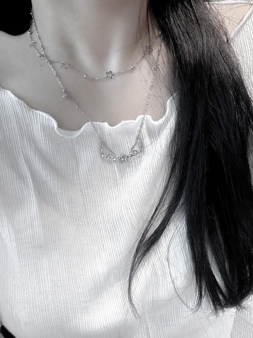 《預訂品》Melting Heart Club angel wish double chain necklace (one size)