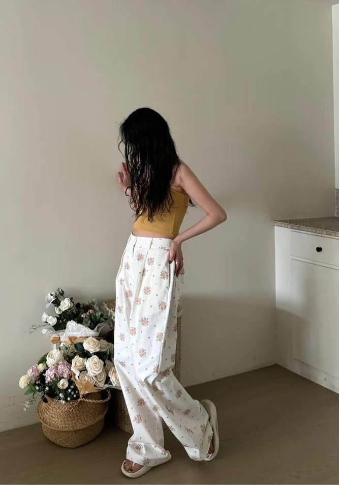 花團休閒長褲