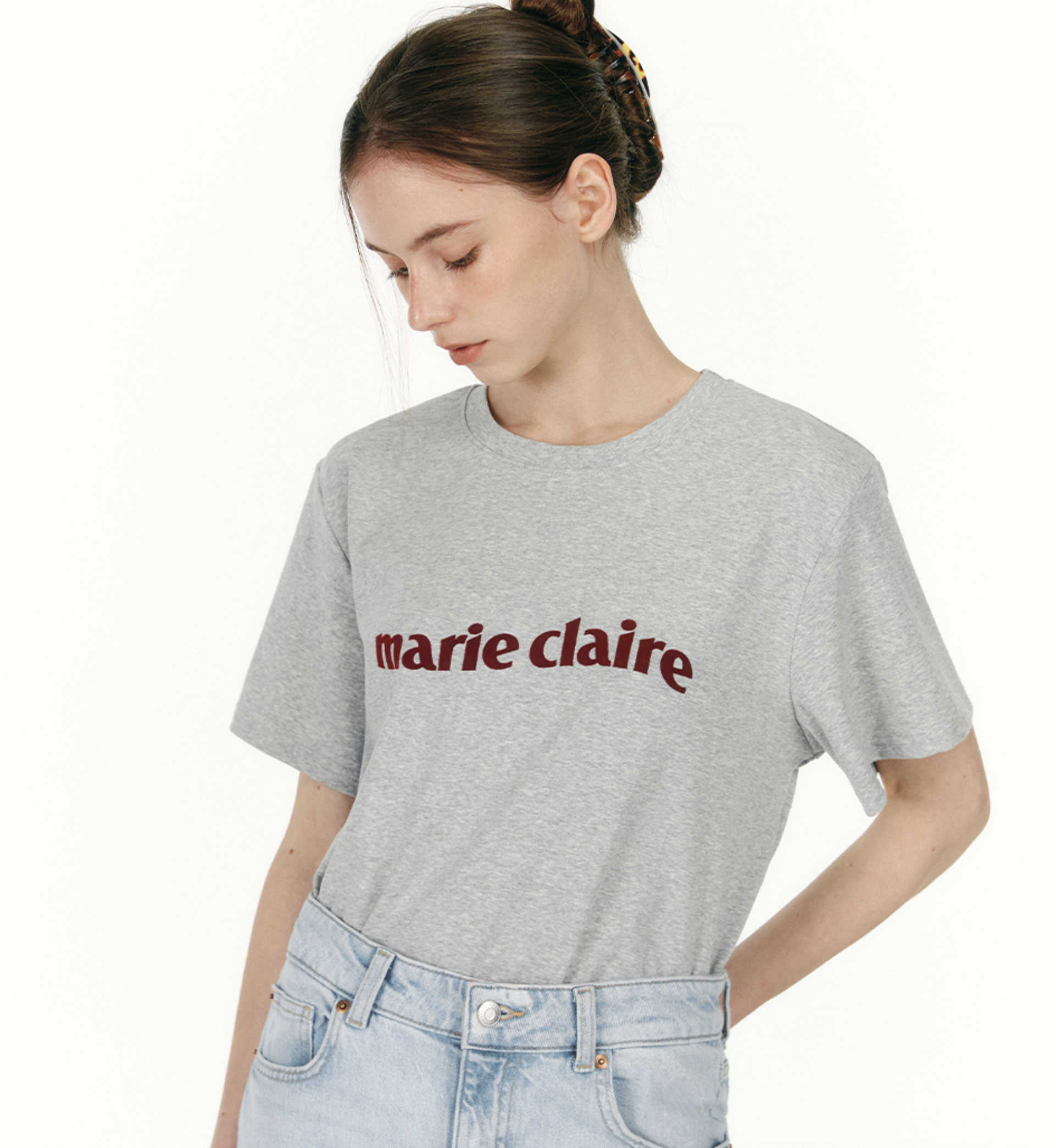 <韓國代購> MARIE CLAIRE WAVE LOGO TEE