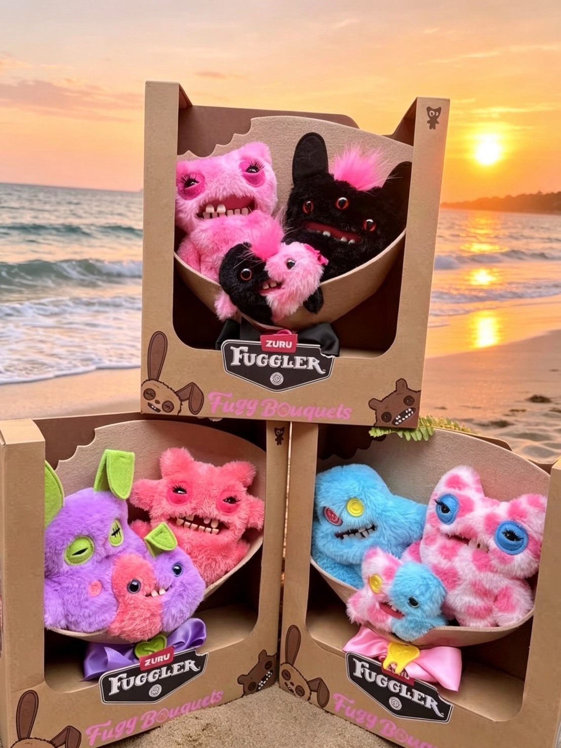 正版授權 FUGGLER 牙寶之花束系列 公仔 套裝