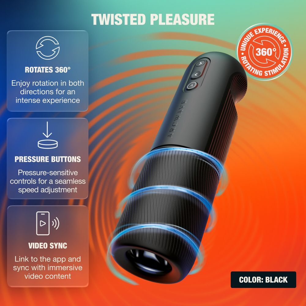 Arcwave Orbit App-controlled Rotation Stroker - Black