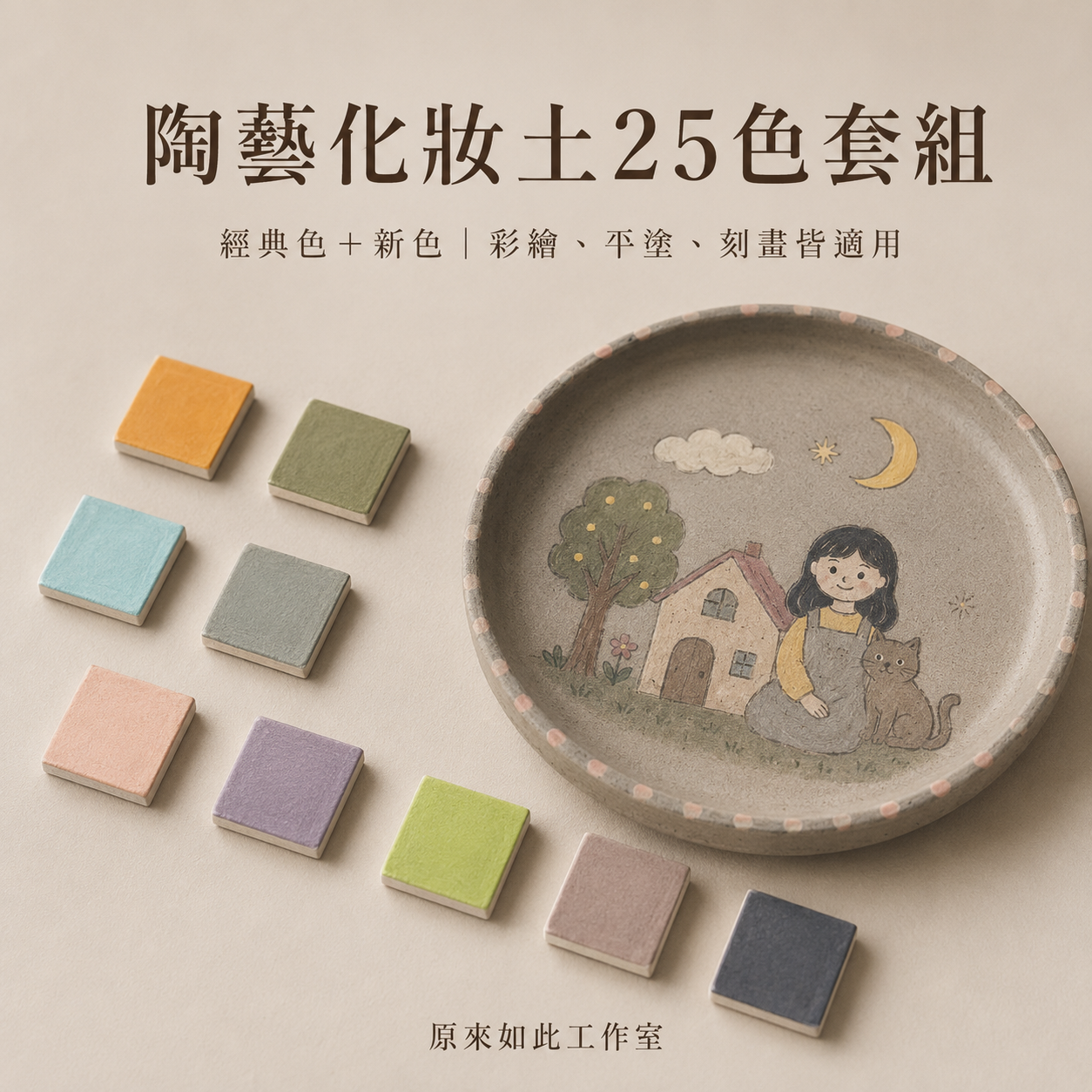 彩繪化妝土｜25色套組
