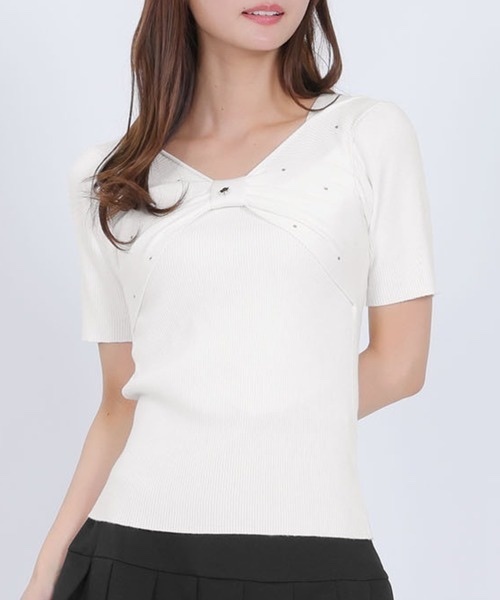 MARY QUANT / Front Ribbon Knit Pullover