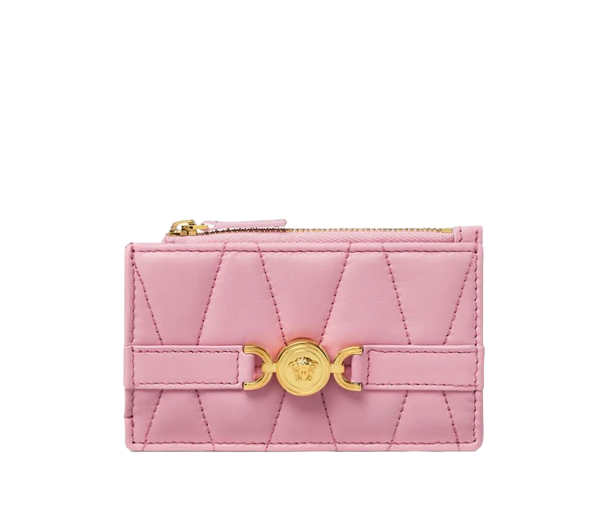 【Versace Outlet】Card Case Lamb Leather  粉