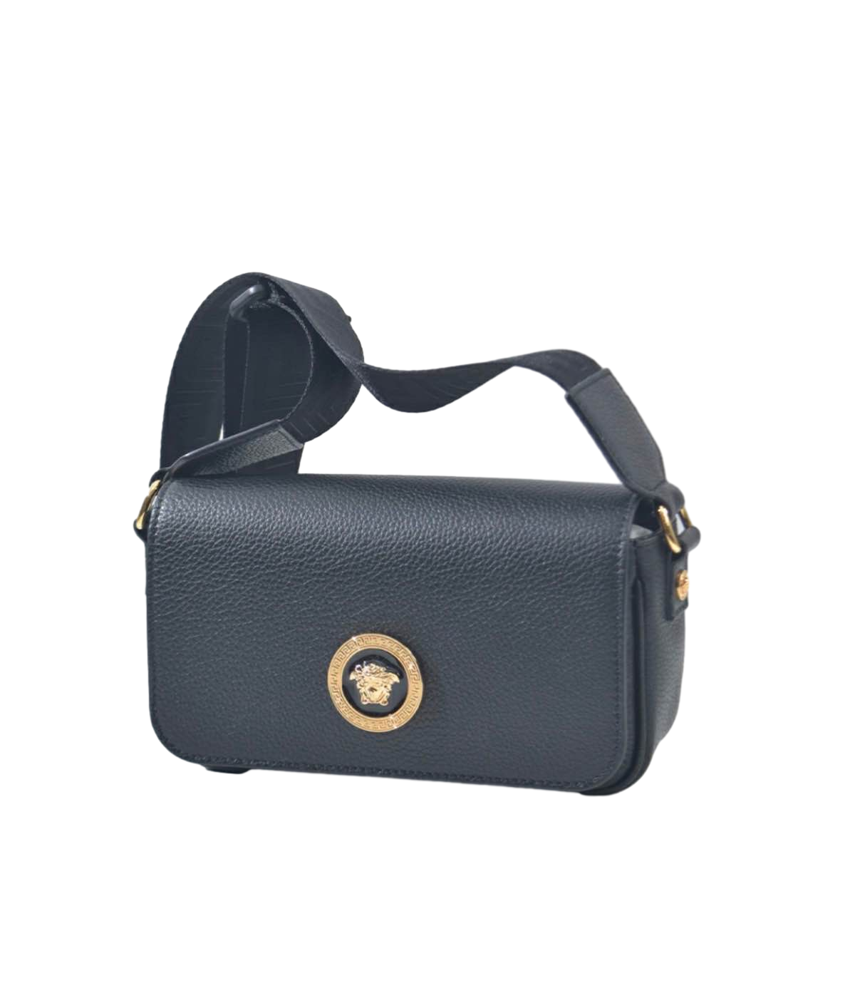 【Versace Outlet】Crossbody Bag Grainy Calf  黑
