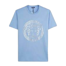 【Versace Outlet】T-Shirt Jersey Fabric With Med  藍