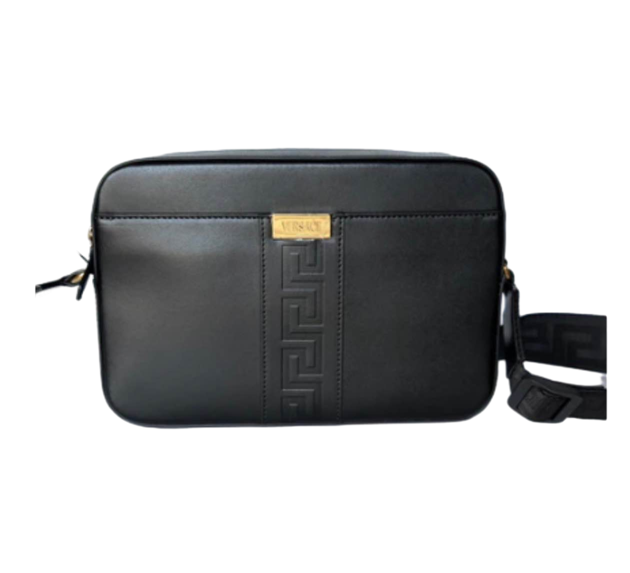 【Versace Outlet】Versace Camera Case Calf Leather+ Embo  黑