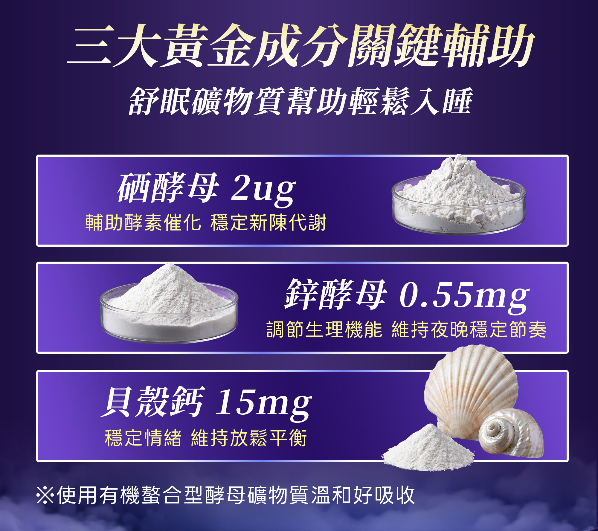 7-DHC好眠素Gaba,三大黃金成分,舒眠礦物質,幫助輕鬆入睡