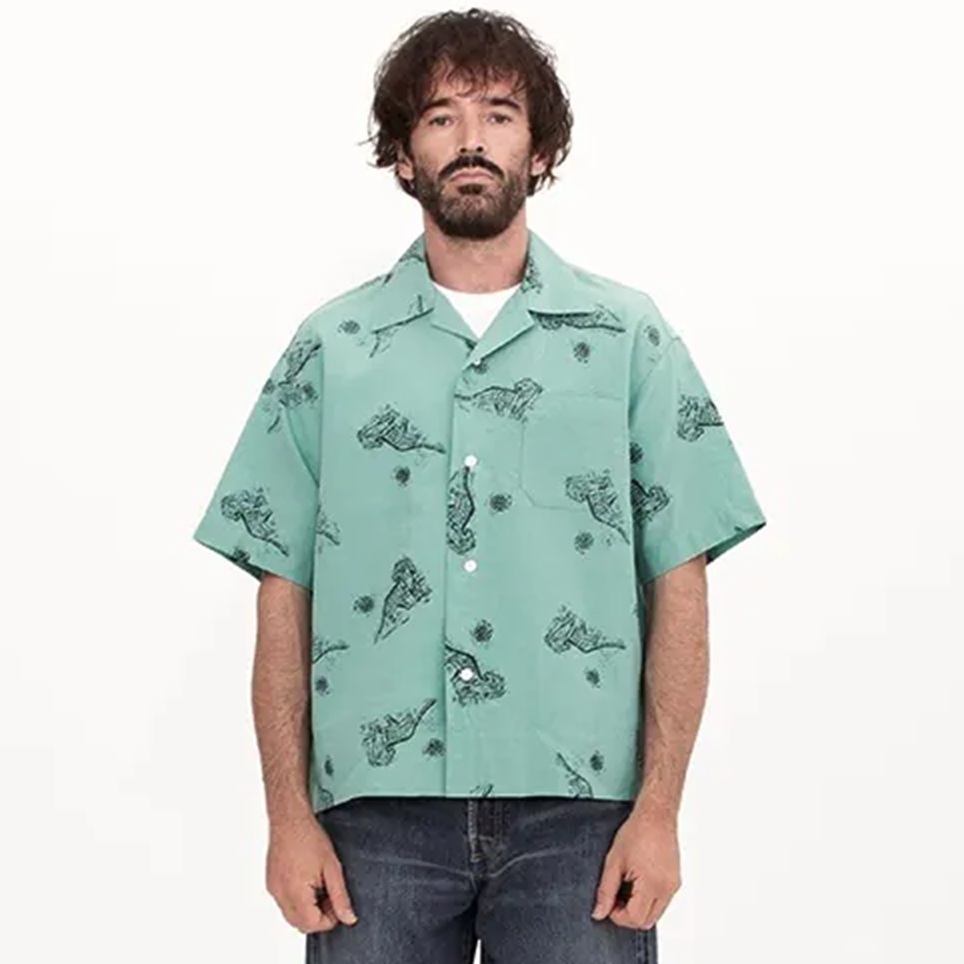 VISVIM 2026 S/S COPA SHIRT S/S *WOOL/LINEN - LT.GREEN PRE ORDER ITEM (預訂中)