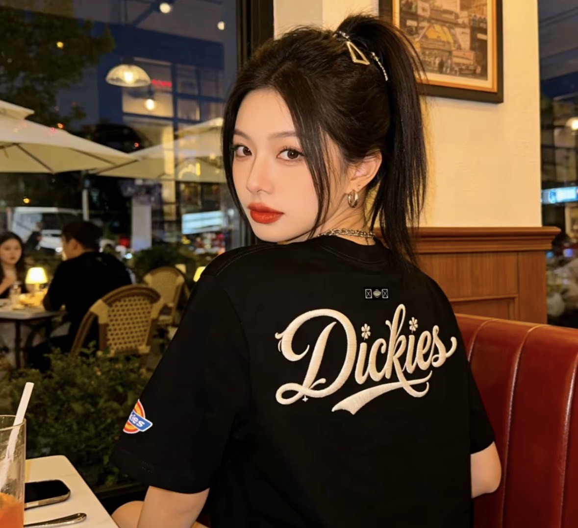 （現貨）Dickies 刺繡 草寫logo 小花 短T DKU262NKT597