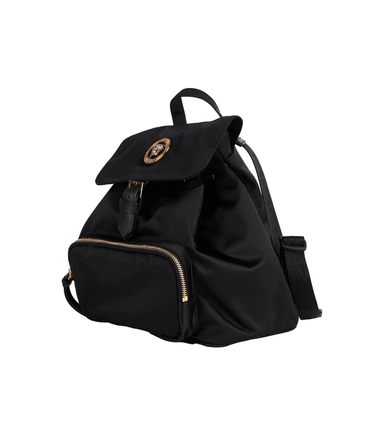 【Versace Outlet】Backpack Fabric+Calf+Enamel Hw  黑