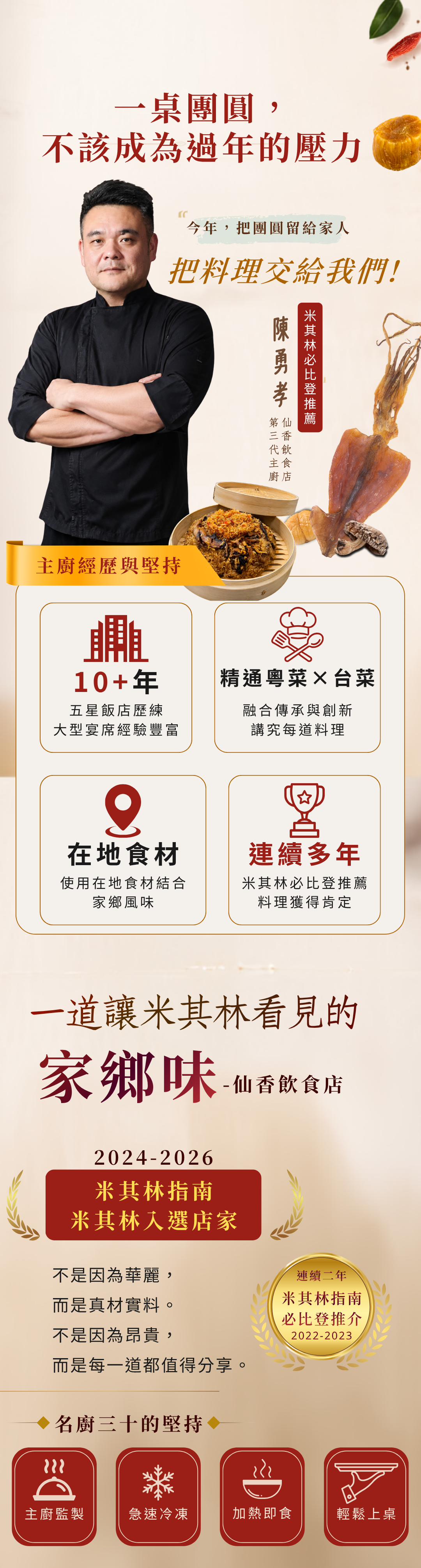 米其林仙香宴年菜組品牌介紹｜第三代主廚監製、嚴選食材、傳承家鄉味年菜