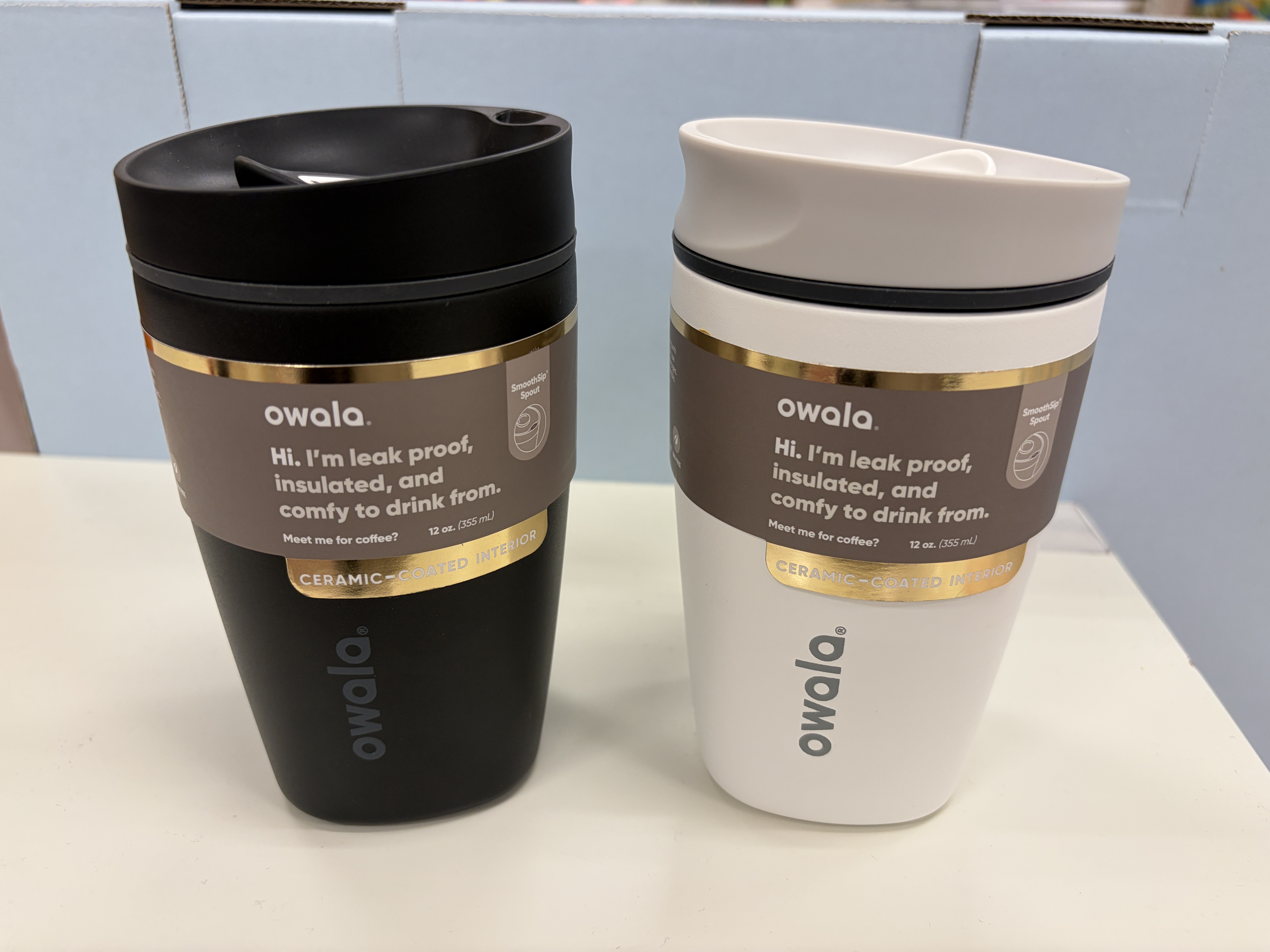 【限時】Owala 陶瓷內裡款 (12oz 355ML) SmoothSop Tumbler 水杯/咖啡杯 (4色)