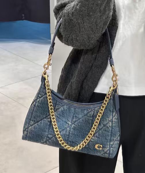 【預購】COACH H073103 Juliet 25 牛仔肩背袋 (藍色)